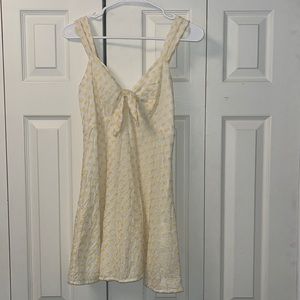 francesca’s yellow floral mini dress